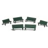 Scenic Accents(R) Figures -- Park Benches pkg(6), O, Woodland Scenics 2758