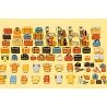 Luggage Assortment 90 Pieces, HO, Preiser Kg 17005