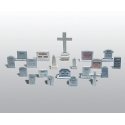 Tombstones - Scenic Details(R) -- Metal Kit - Unpainted pkg(20), HO, Woodland Scenics 201