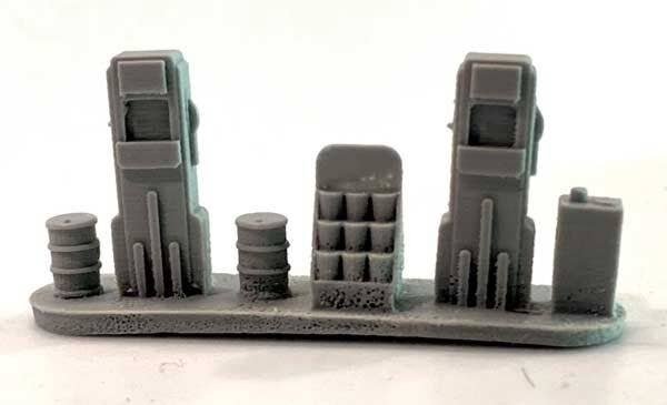 Gas Pump Island -- Unpainted Resin Casting, HO, Bar Mills LLC 2041