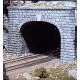 Double-Track Tunnel Portal -- Cut Stone, HO, Woodland Scenics 1257