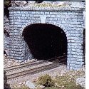 Double-Track Tunnel Portal -- Cut Stone, HO, Woodland Scenics 1257