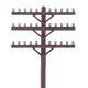 Telegraph Poles and Cross Arms -- Kit, HO, Walthers SceneMaster 4185