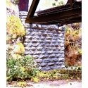 Single-Track Cut Stone Bridge Abutment -- 3-1/4 x 3/4 x 3-1/2′ 8.3 x 1.9 x 8.9cm, HO, Chooch Enterprises 8440