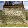 Double-Track Cut Stone Bridge Pier -- Fits Central Valley Double-Track Truss Bridge, HO, Chooch Enterprises 8432