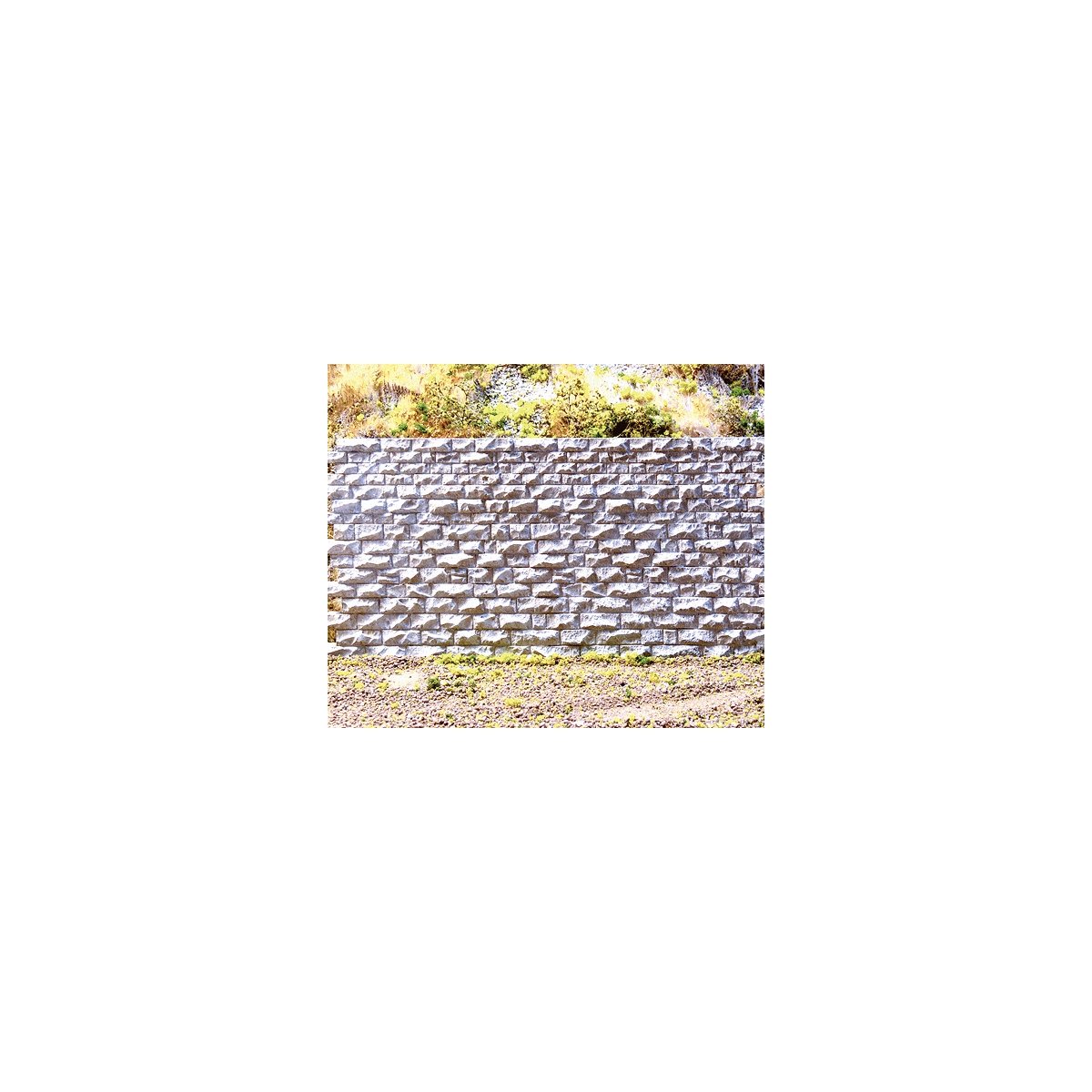 Cut Stone Retaining Wall -- Medium - 6-3/4 x 3-1/2′ 17.1 x 8.9cm, All Scales, Chooch Enterprises 8312