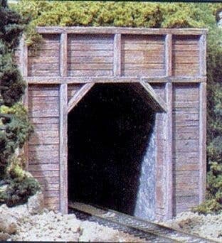 Single-Track Tunnel Portal (Hydrocal Plaster Casting) -- Timber, HO, Woodland Scenics 1254