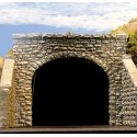 Double-Track Random Stone Tunnel Portal -- 6-1/2 x 5-1/4′ 16.5 x 13.3cm, HO, Chooch Enterprises 8370