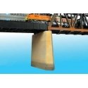 Double Track Bridge Pier with Cut Water Edge -- Unpainted Cast Gypsum/Plaster 3 x 9/16 x 3-3/4′ 7.6 x, N, Monroe Models 258