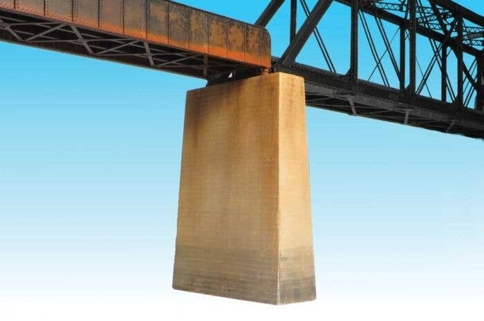 Bridge Pier - Kit -- 42′ Scale Tall, Fits Central Valley Through-Truss Bridge, HO, Monroe Models 557