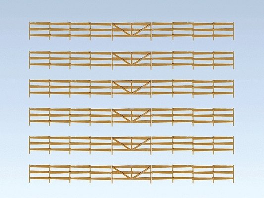 Bonanza Fence, Era I -- 36-11/16′ 93.2cm Total Length, N, Faller Gmbh 272402