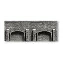 Profi-Plus Scenic Components -- Arcade Wall (gray brick) 13-3/16 x 4 59/64′ 33.5 x 12.5cm, HO, Noch Gmbh & Co 58058