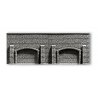Profi-Plus Scenic Components -- Arcade Wall (gray brick) 13-3/16 x 4 59/64′ 33.5 x 12.5cm, HO, Noch Gmbh & Co 58058
