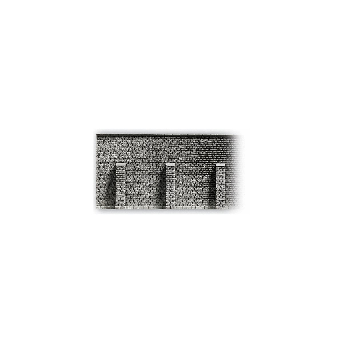 Profi-Plus Scenic Components -- Retaining Wall (gray brick) 13-3/16 x 4-59/64′ 33.5 x 12.5cm, HO, Noch Gmbh & Co 58056