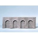 Arcades - Natural Stone w/Round Arch (gray) -- 14-3/4 x 5 x 1/2′ 37 x 12.5 x 1.2cm, HO, Faller Gmbh 170838