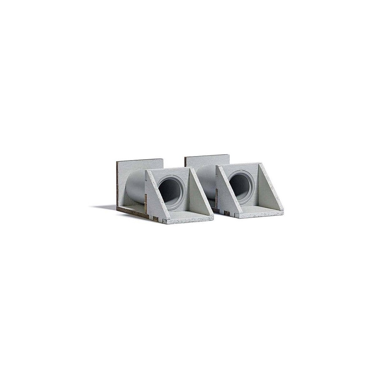 Concrete Pipe Culvert - Kit -- 1-15/16 x 15/16 x 7/8′ 4.9 x 2.4 x 2.2cm, HO, Busch Gmbh & Co Kg 7891