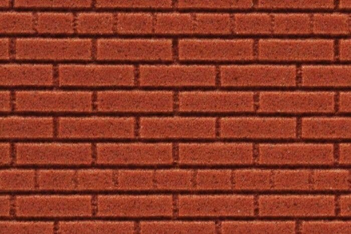 Flexible Dark Red Brick Wall Sheet 2-Pack -- Large for HO, S & O Scales - 3-3/4 x 12′ , All Scales, Chooch Enterprises 8625