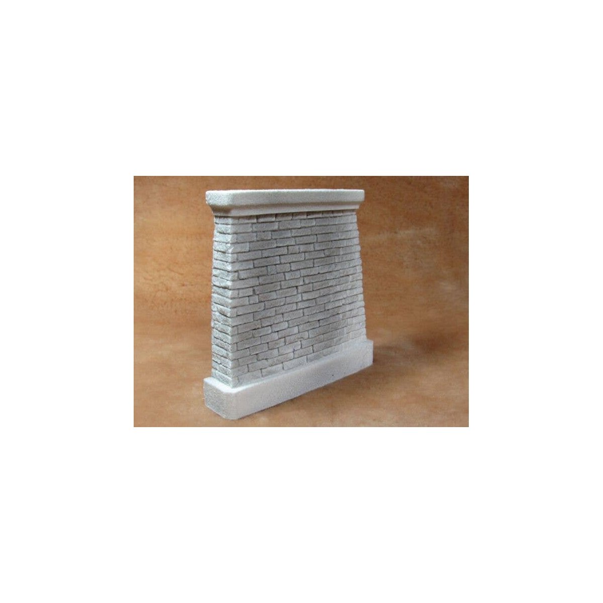 Quarry-Dressed Granite Bridge Abutment -- Overall: 5 x 1 x 4-7/8`, 4-1/4` Wide Cap Mat, S, Pre-Size Model Specialities 147