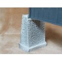 Random-Stone Deck Bridge Abutment -- 3-5/8 x 1-3/8 x 4-1/4`, 2-1/4` Wide Cap Shelf: 2-, S, Pre-Size Model Specialities 142