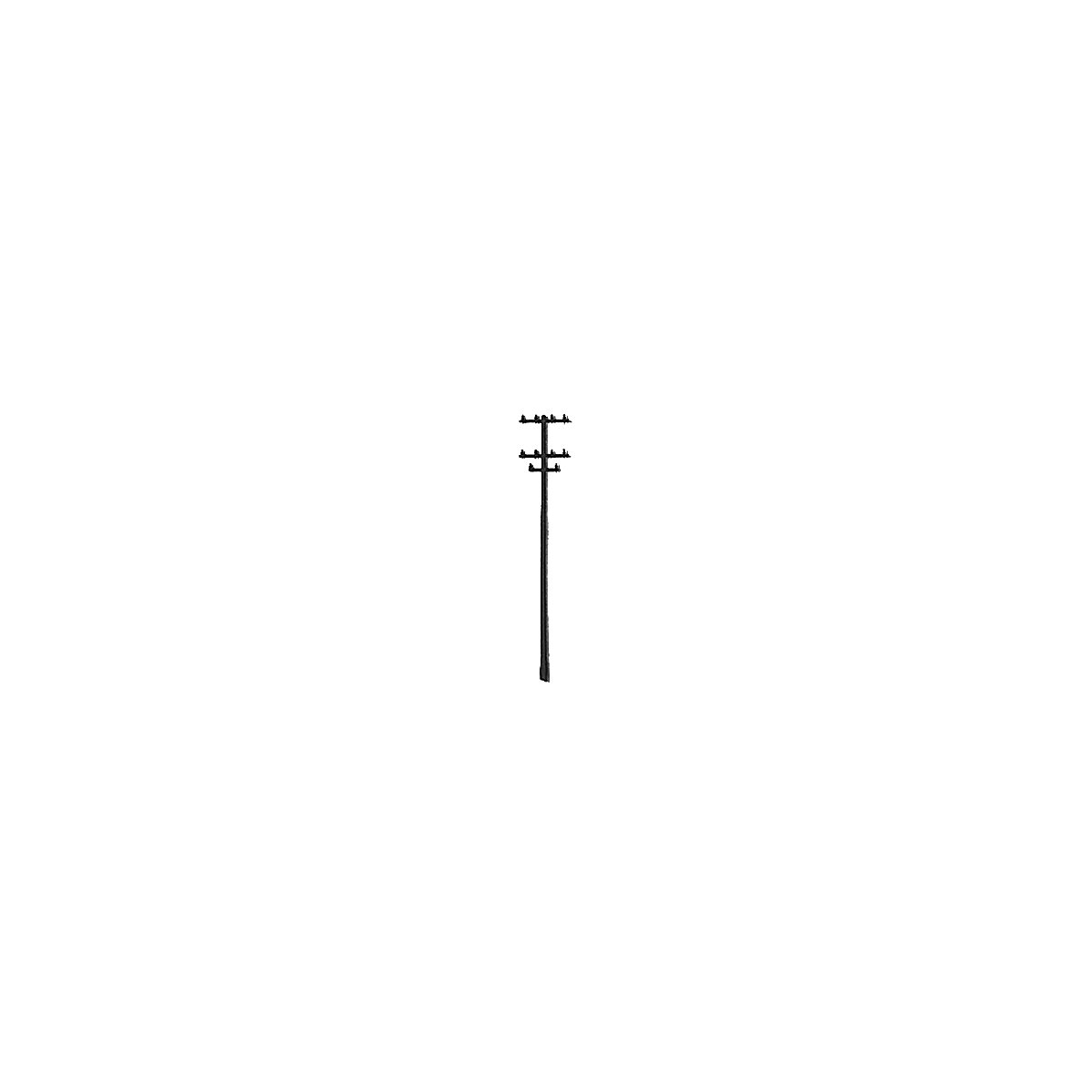 Telephone Poles -- Three-Arm Style, O, Plastruct Inc 94851