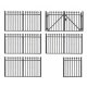 Iron Fence - Kit -- 7-7/8 x 3/4′ 20 x 1.9cm Total, HO, Faller Gmbh 180958