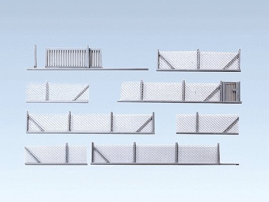 Metal Industrial Fencing, Era III -- 14-1/2′ 37cm Total Length, N, Faller Gmbh 272420