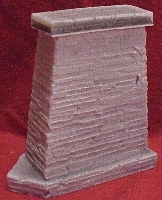 Single Deck Bridge Pier -- 30′ Old Concrete, HO, Pre-Size Model Specialities 132