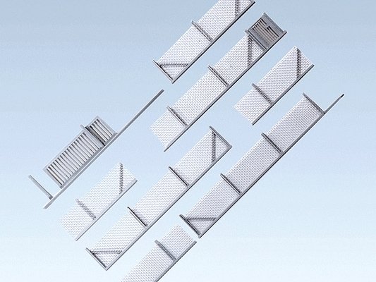 Industrial Metal Fence -- Total Length: 41-5/16′ 105cm, HO, Faller Gmbh 180433