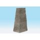 Single-Track Bridge Pier -- Split Stone 38′ Scale, HO, Monroe Models 735
