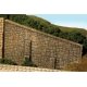 Bridge Abutment Wing Walls -- Random Stone pkg(2), HO, Monroe Models 105