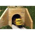 Single-Track Tunnel Portal -- Board-Formed Poured Concrete, HO, Monroe Models 128