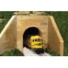 Single-Track Tunnel Portal -- Board-Formed Poured Concrete, HO, Monroe Models 128