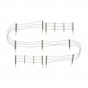 Barbed Wire Fence - Kit with Gates, Hinges & Planter Pins -- Total Scale Length: 192′ 58.5m, HO, Woodland Scenics 2980