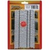 Medium Random Stone Row Wall -- For HO and O Scales, HO, Chooch Enterprises 8303
