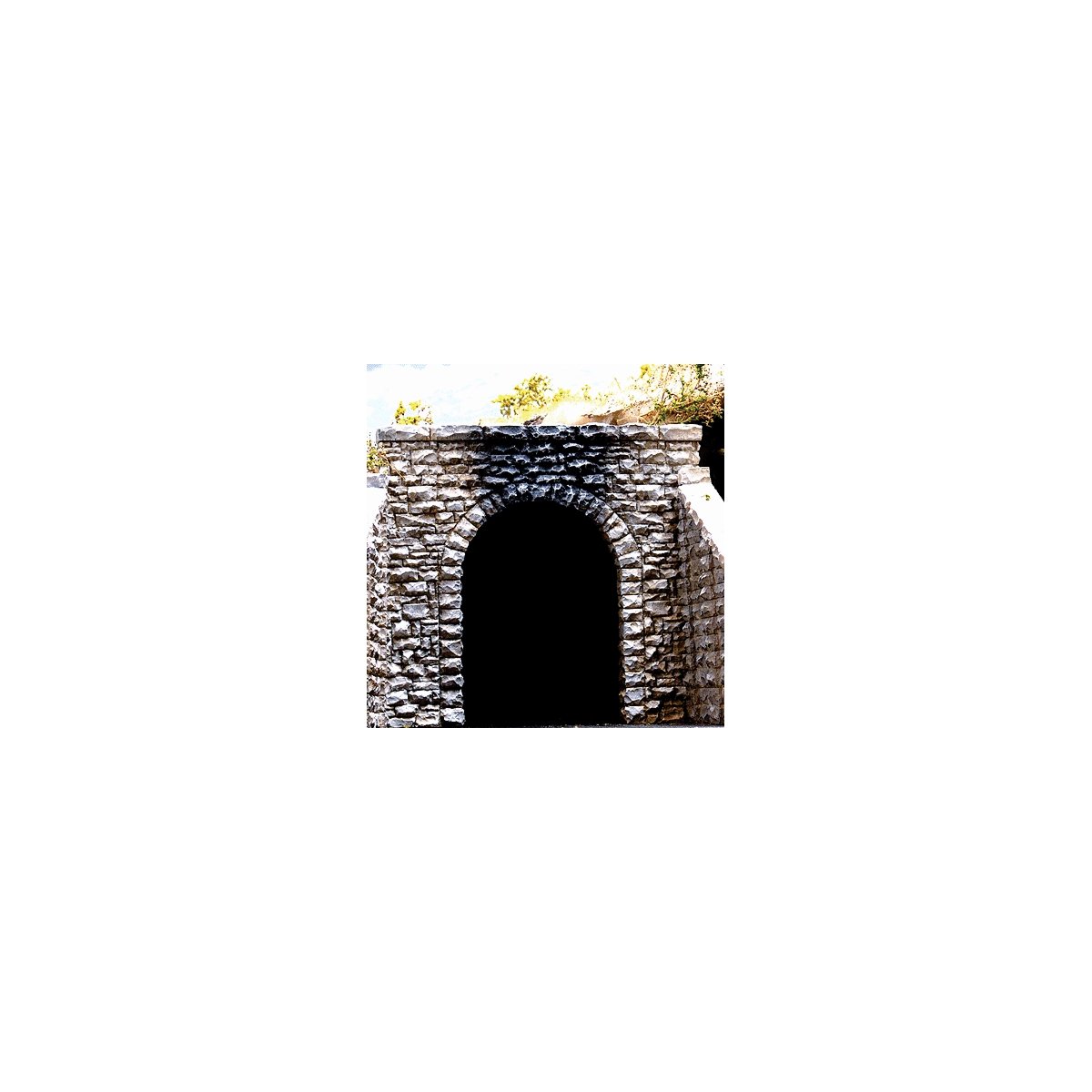 Single-Track Random Stone Tunnel Portal 2-Pack -- 2-3/4 x 2-1/2′ 7 x 6.4cm, N, Chooch Enterprises 9760