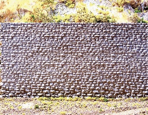 Random Stone Retaining Wall -- Small - 6-3/4 x 3-5/8′ 16.8 x 9cm, All Scales, Chooch Enterprises 8300