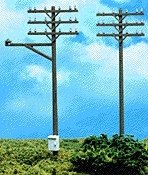 Telephone Poles -- pkg(12), HO, Atlas Model Railroad Co. 775