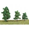 Summer Trees pkg(10) -- 3-3/8 to 5-1/2′ 8 to 14cm (Includes Pin Base), All Scales, Walthers SceneMaster 1184