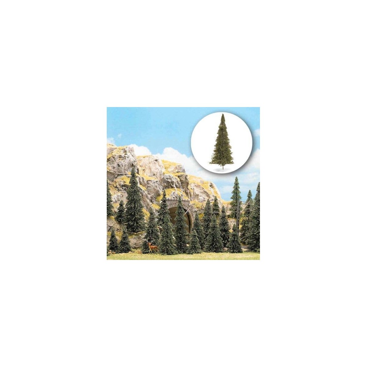 Trees - Coniferous pkg(30) -- Pine Set - 1-3/16 to 2-3/16′ 3 to 6cm Tall, N, Busch Gmbh & Co Kg 6571