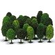 Deciduous Trees -- Assortment pkg(25), All Scales, Busch Gmbh & Co Kg 6487