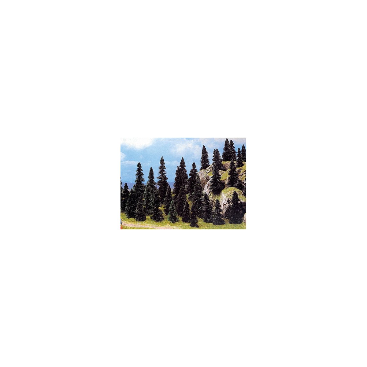 Pine Tree Assortment -- 2-3/8 to 4-11/32′ 6 to 11cm pkg(50), All Scales, Busch Gmbh & Co Kg 6497