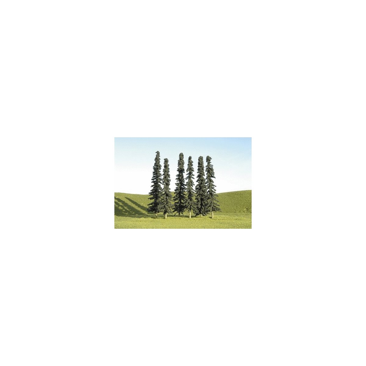 SceneScapes(TM) Layout-Ready Trees -- Coniferous - 5 to 6′ 12.7 to 15.2cm Tall pkg(, All Scales, Bachmann Industries 32156