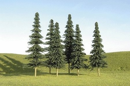 Spruce Trees - SceneScapes(TM) -- 5 to 6′ 12.7 to 15.2cm Tall pkg(24), All Scales, Bachmann Industries 32158