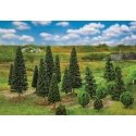Mixed Forest Trees -- 1-3/8 to 3-1/2′ 3.5 to 9cm Tall pkg(25), All Scales, Faller Gmbh 181540