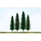 Cedar Trees -- 4 to 6′ 10.2 to 15.2cm pkg(24), HO, JTT Miniature Tree 92031