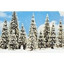 Winter Set -- Includes 10 White Trees, Snowman, Aviary and Snow-Powder, All Scales, Busch Gmbh & Co Kg 6465