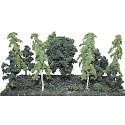 Assorted Trees -- 2-1/2 to 5′ 6.4 to 12.7cm pkg(12), All Scales, Heki/Mini Forest 305