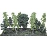 Assorted Trees -- 2-1/2 to 5′ 6.4 to 12.7cm pkg(12), All Scales, Heki/Mini Forest 305