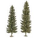 Spruce Trees pkg(2) -- 6-13/16 & 7-13/16′ 170 & 195mm Tall, HO, Busch Gmbh & Co Kg 6134