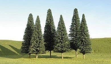 SceneScapes(TM) Layout-Ready Trees -- Pine Trees 8-10′ pkg(3), O, Bachmann Industries 32201